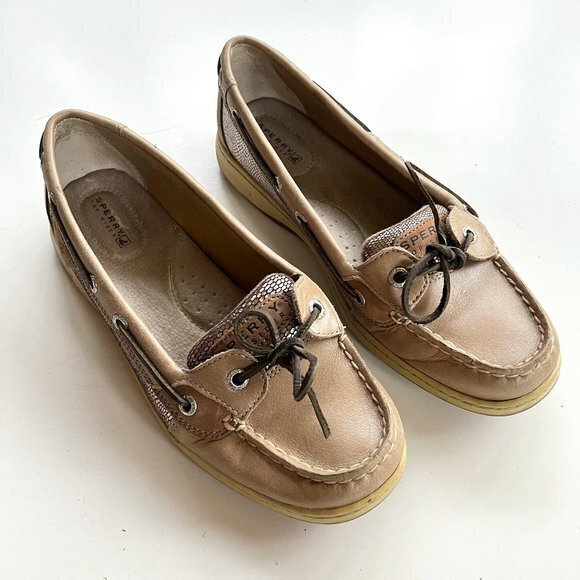 Sperry Women's Angelfish Metallic Slip-On Boat Shoe Size 8.5M Comfy - Picture 1 of 6
